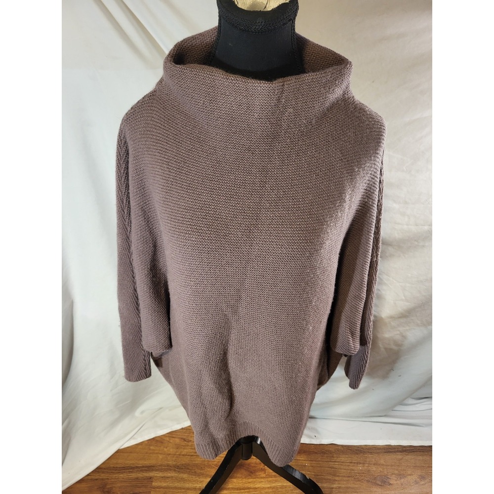 THE RESET R LABEL WOOL CASHMERE BLEND PULLOVER Mock Neck Dolman Sweater Purple